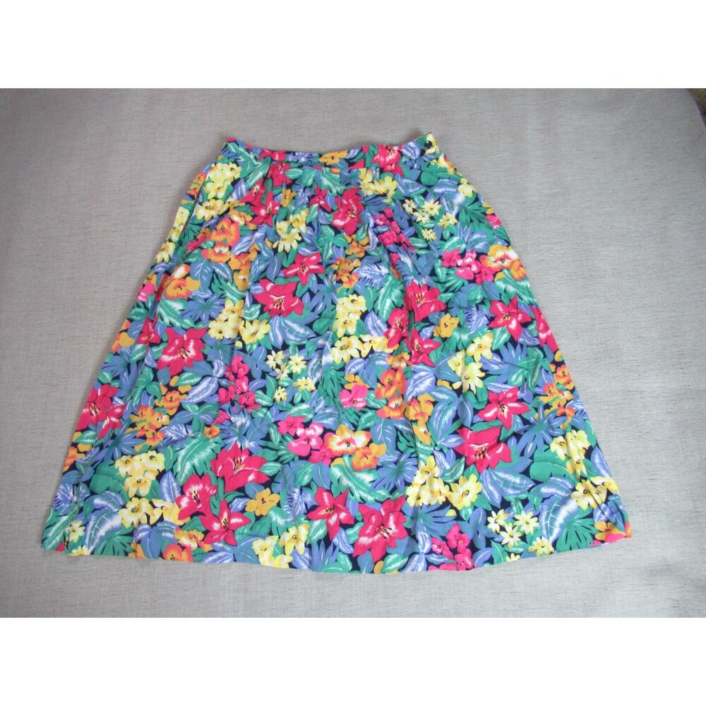 Vintage Haberdashery Skirt Womens Size 18W Tropical Cottagecore Peasant Midi 80s